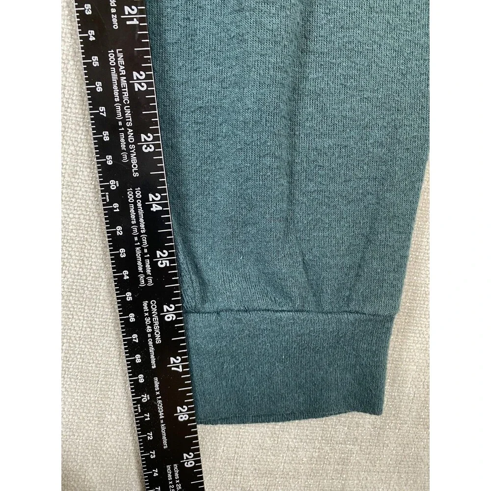 Alo Yoga Soho Sweatpants Womens Medium Green Knit Joggers Elastic Pockets Lounge